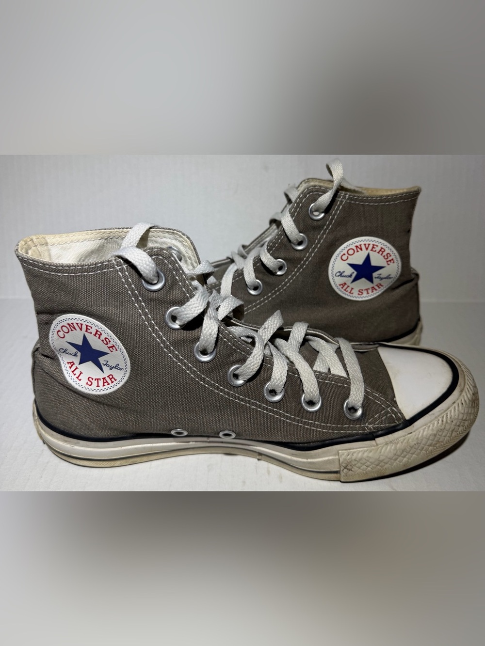 Converse Chuck Taylor All Star High Top Gray Canvas Sneaker W7 M5